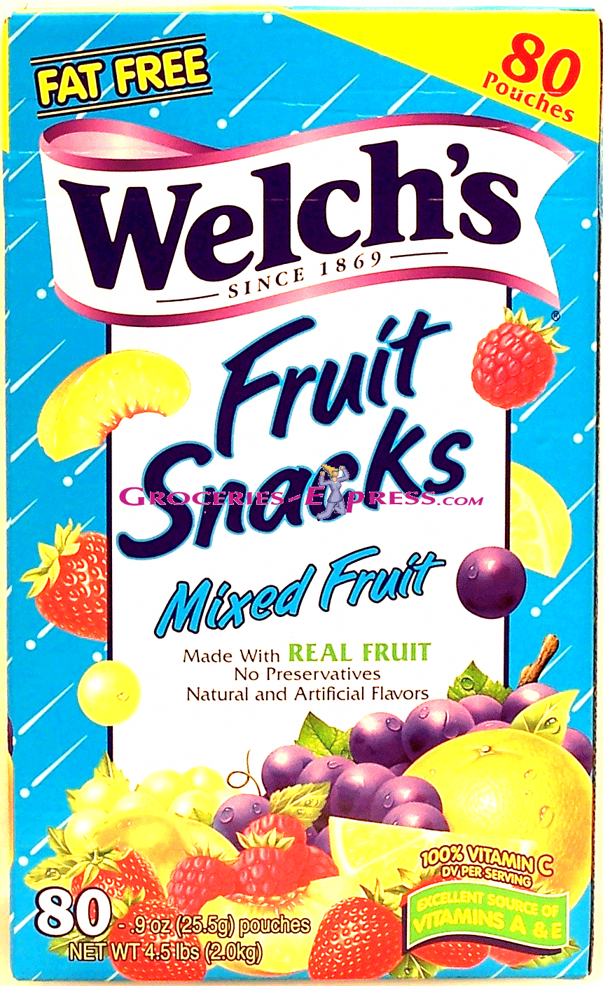 Welch's Fruit Snacks mixed fruit made with real fruit, 80-pouches Full-Size Picture